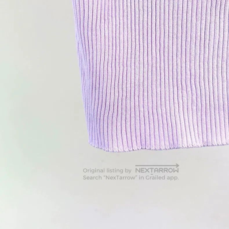 Chanel Chanel 22C lilac drop-shoulder hollow cardigan short sleev Size XXS / US 00 / IT 34 - 4 Thumbnail