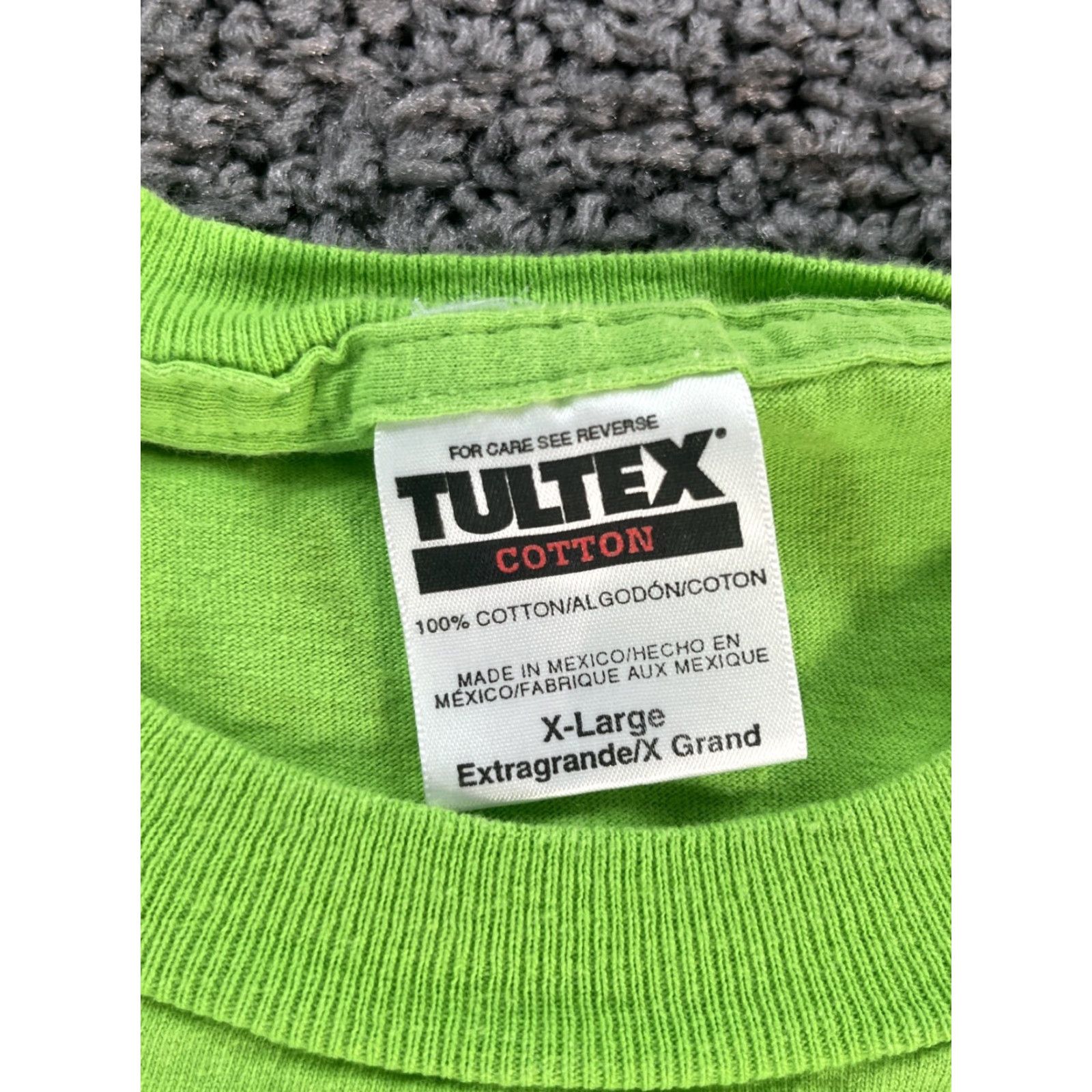 Tultex VINTAGE Rod Stewart 1999 Tour T-Shirt XL Neon Green Tultex 100% Cotton Graphic Tee Short Sleeve Unisex 1990s Grunge Size US XL / EU 56 / 4 - 4 Thumbnail
