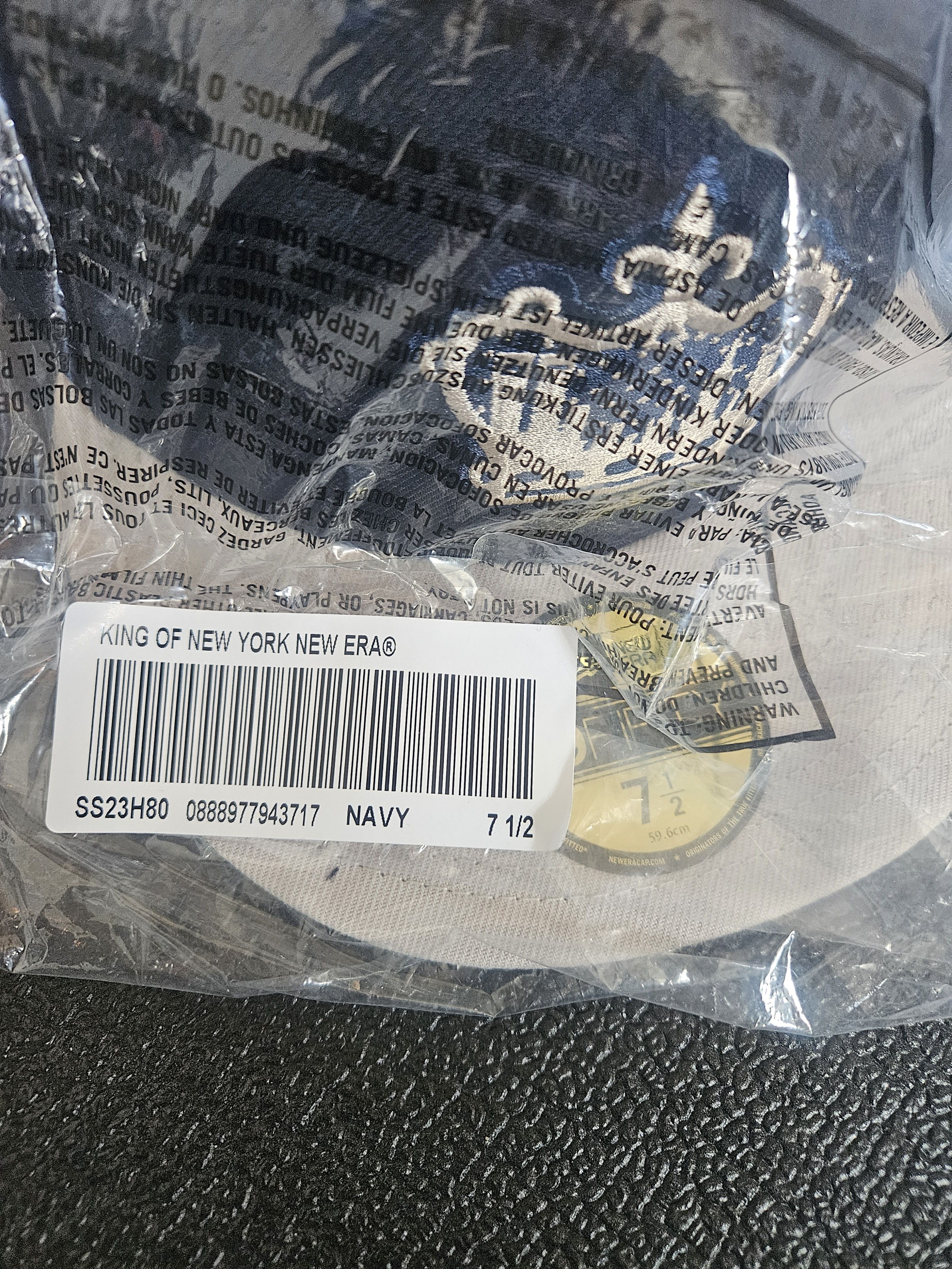Supreme Supreme King of New York New Era - Navy - Size 7 1/2 - NEW! Size ONE SIZE - 5 Thumbnail