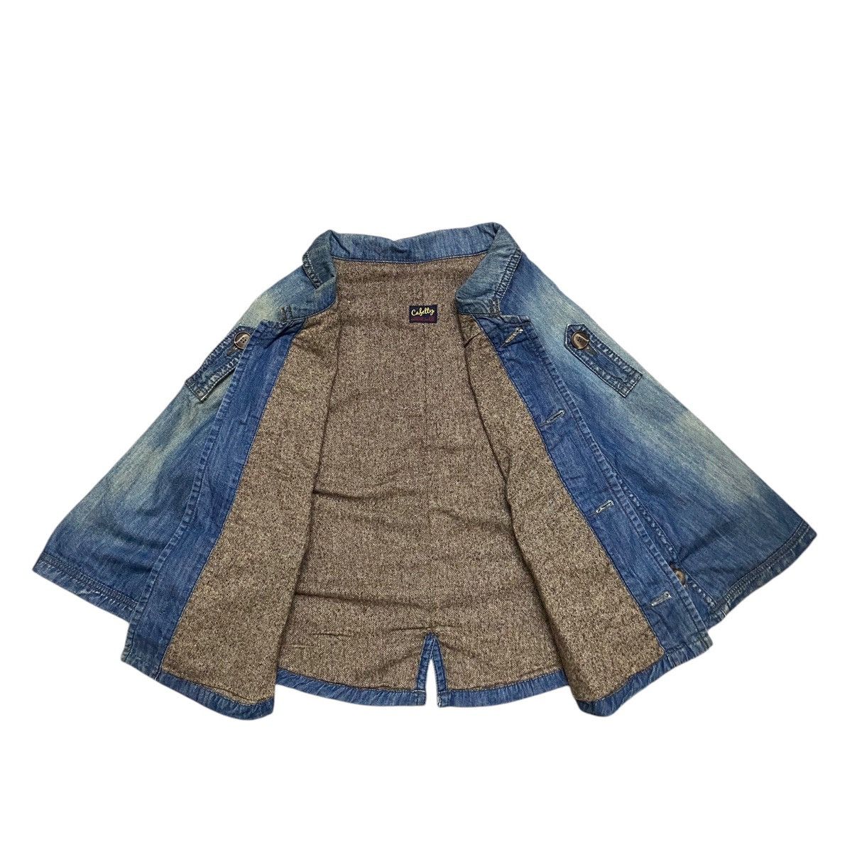 Indigo × Japanese Brand Cafetty Indigo Denim Ponchos Size S / US 4 / IT 40 - 2 Thumbnail
