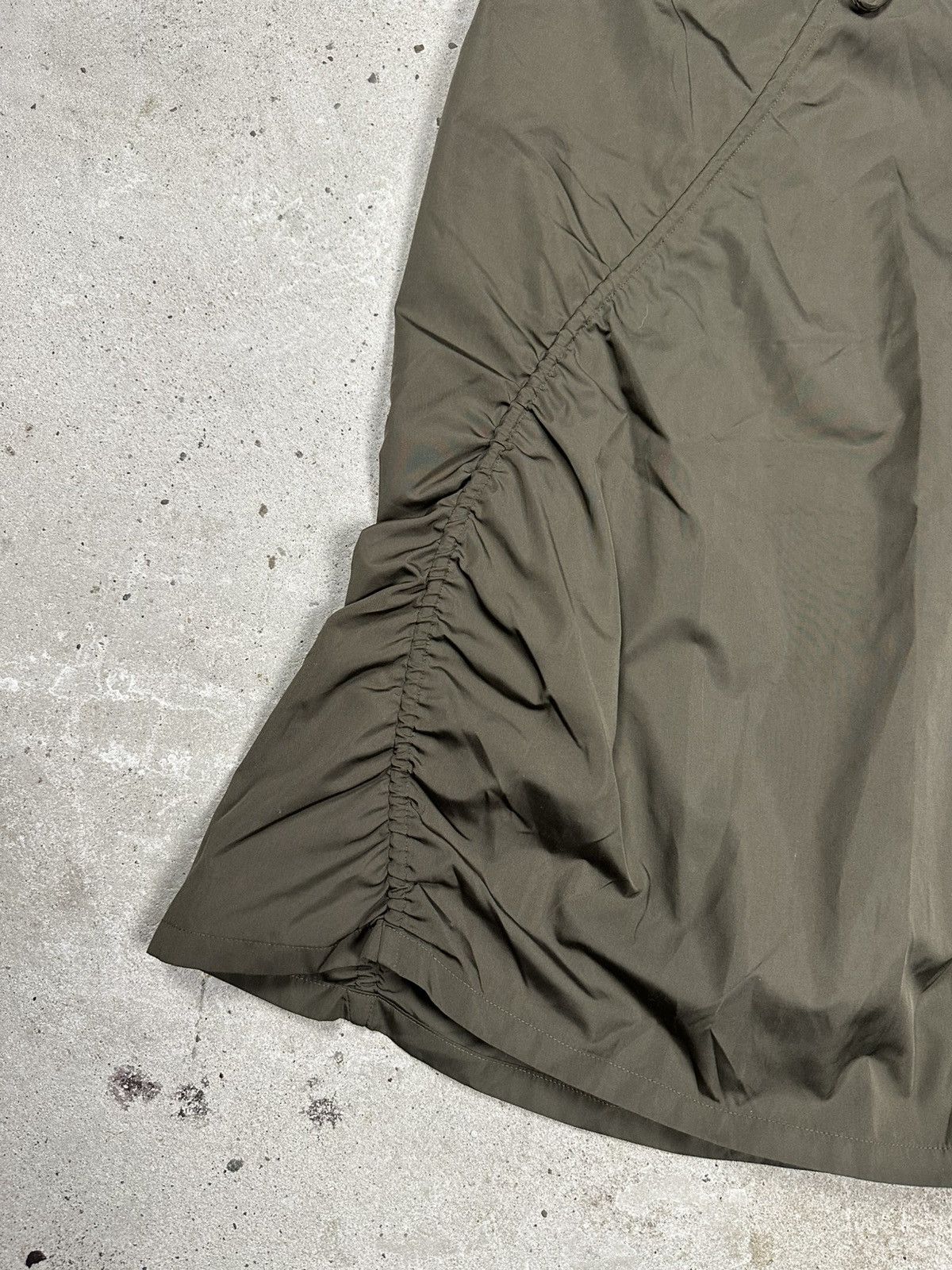 Jil Sander Vintage 2000s Jil Sander Green Khaki Drawstring Skirt Size 25" / US 0 / IT 36 - 11 Thumbnail