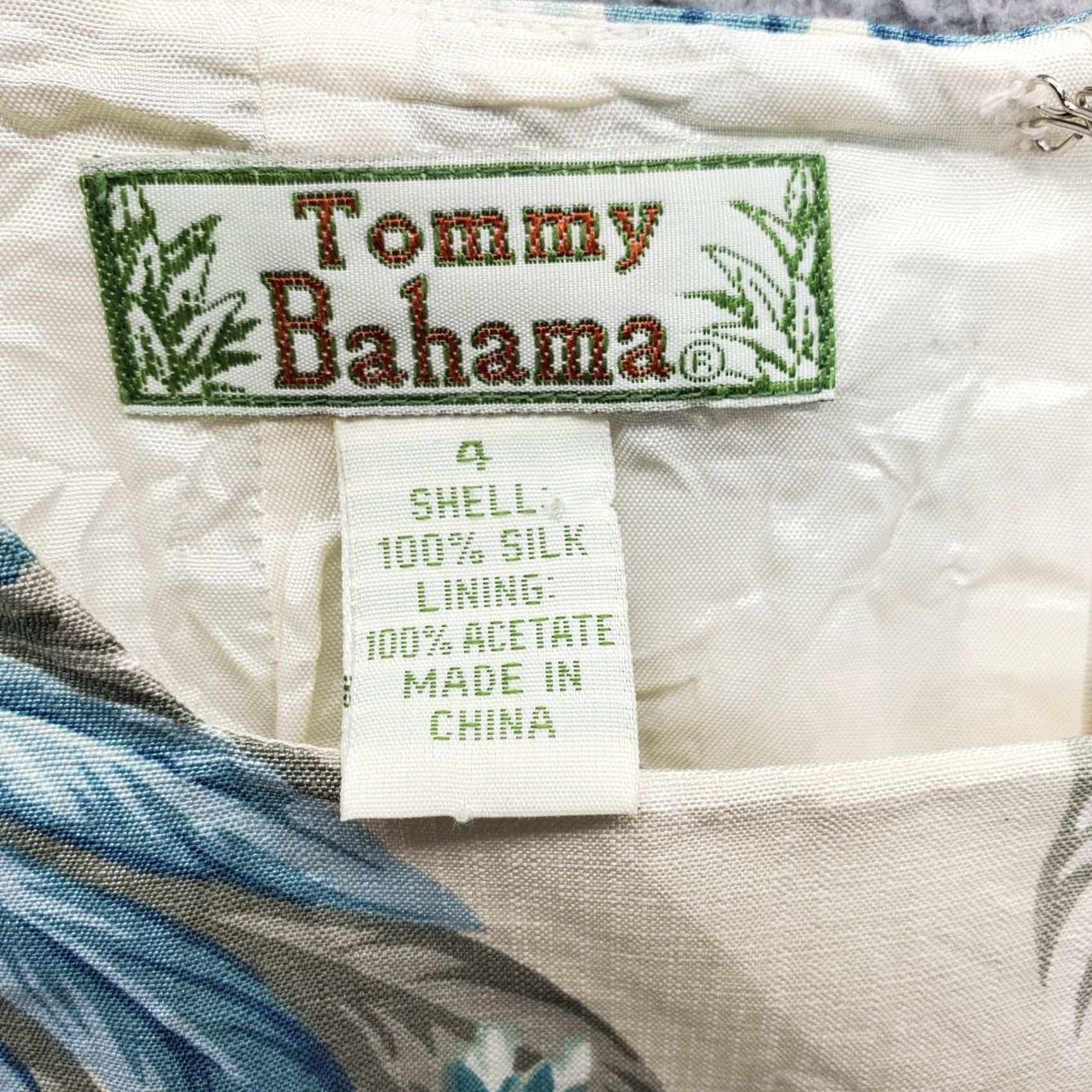 Tommy Bahama Tommy Bahama Shift Dress Womens 4 Multicolor Tropical Silk Lined Square Neck Back Zip Dress Size S / US 4 / IT 40 - 4 Thumbnail