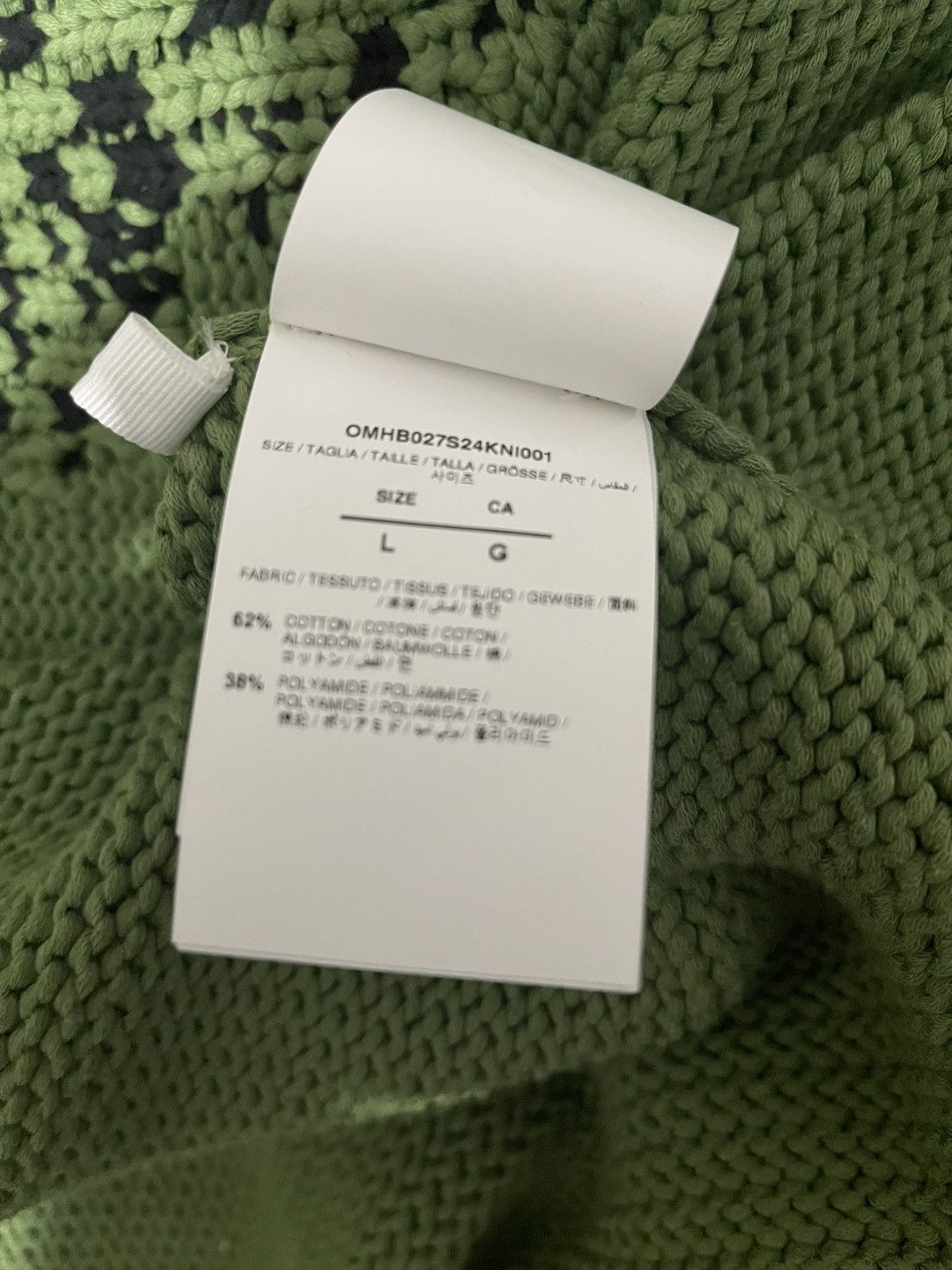 Off-White Off-White V-neck intarsia-knit cardigan Size US XL / EU 56 / 4 - 13 Thumbnail