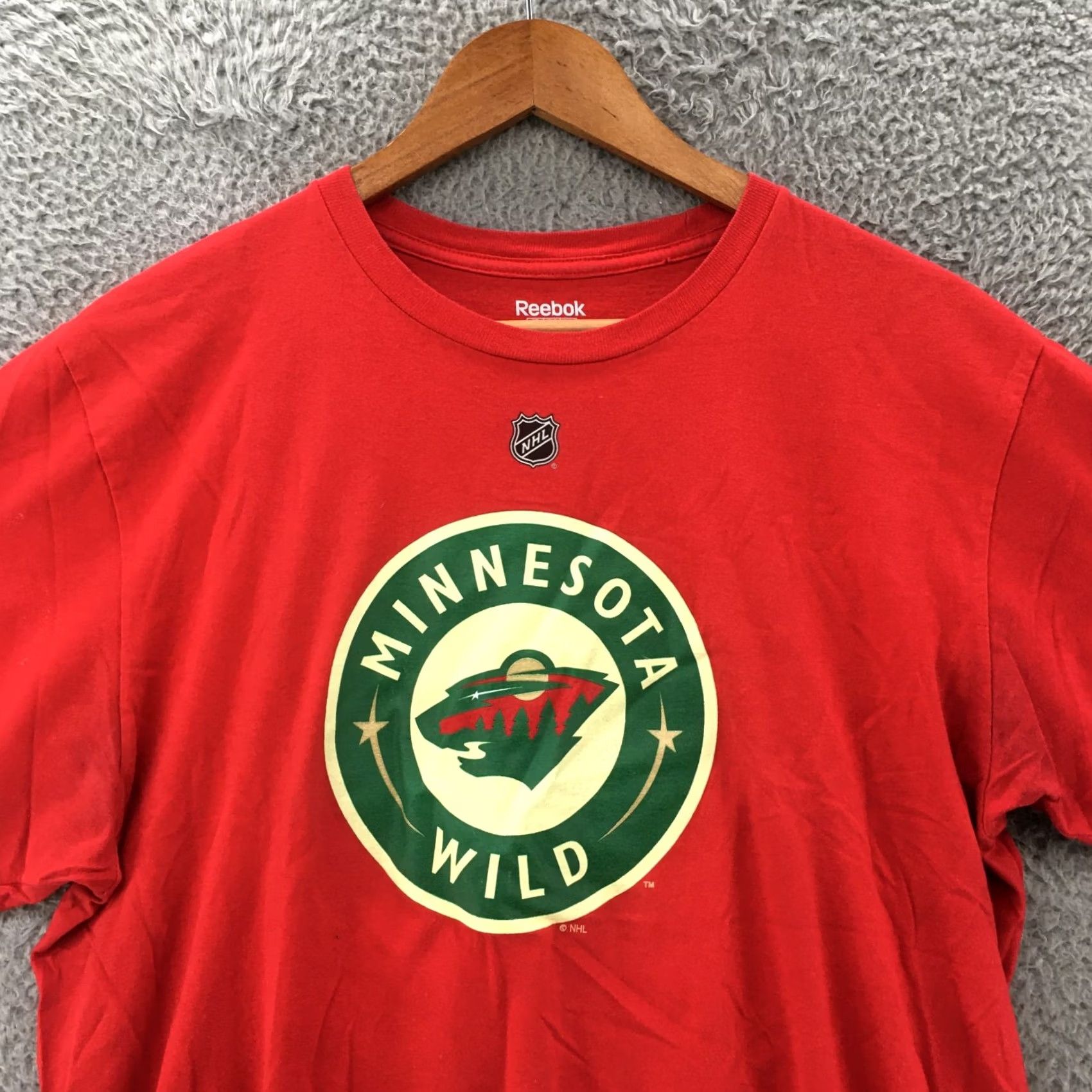 Reebok Reebok Minnesota Wild Shirt Mens L Red Cotton Short Sleeve Pullover Casual Size US L / EU 52-54 / 3 - 2 Thumbnail