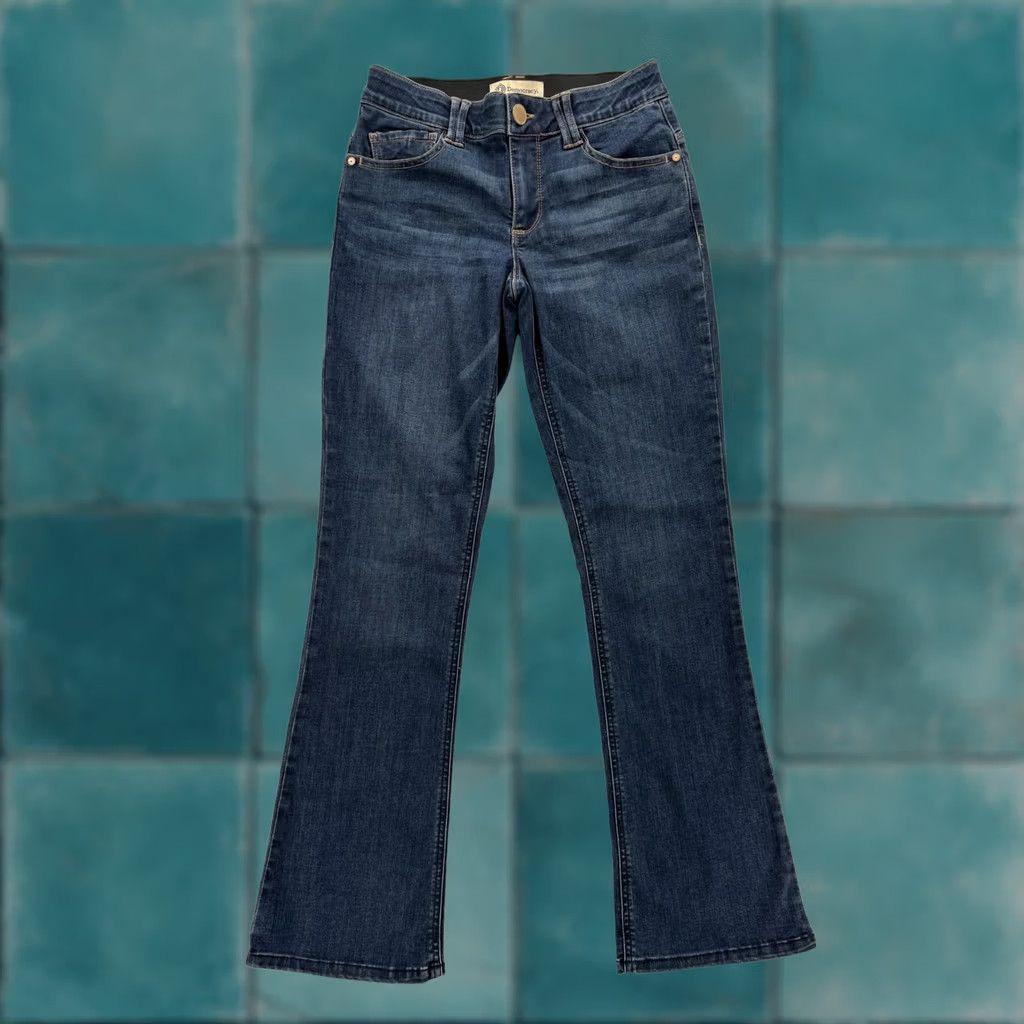 Vintage Democracy Ab Solution Bootcut Jeans Womens 4 Blue Dark Wash Mid Rise Stretch Size 27" / US 4 / IT 40 - 1 Thumbnail