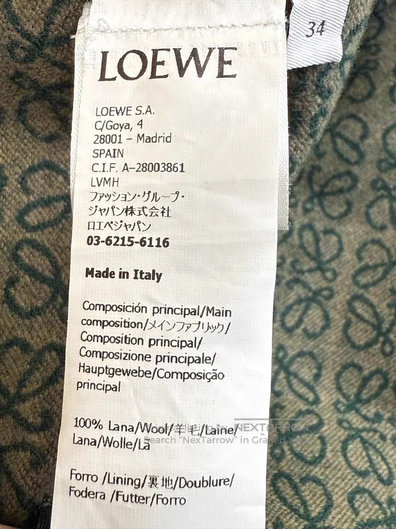 Loewe Loewe Wool Tweed Coat Size XXS / US 00 / IT 34 - 7 Thumbnail