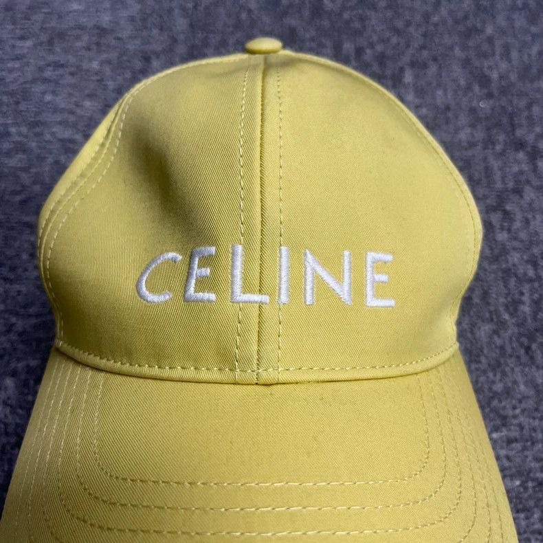 Celine Celine Yellow Embroidered Cap Brand New Size ONE SIZE - 3 Thumbnail