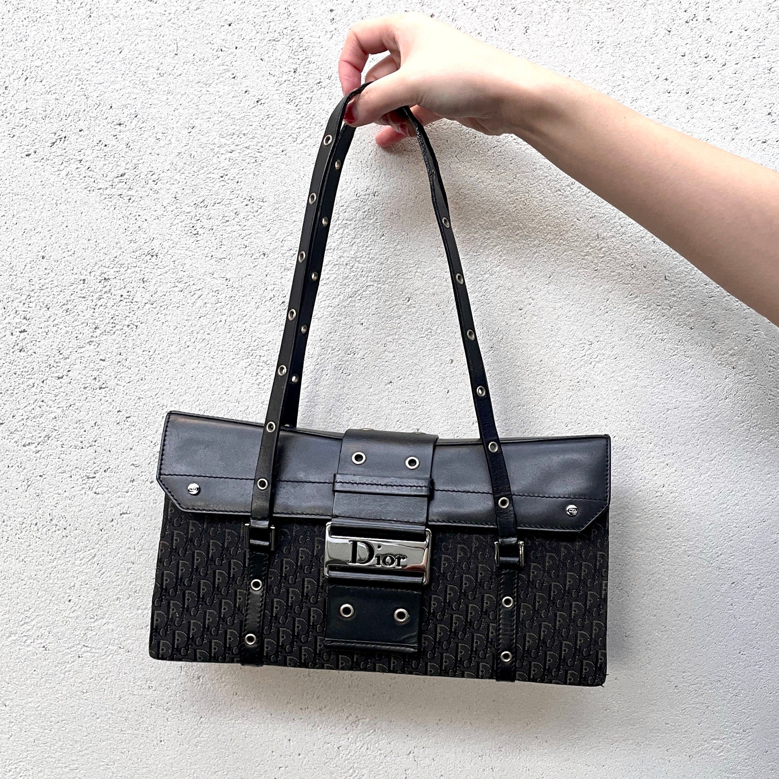 Christian Dior Columbus Trotter Street Chic Double Shoulder Flap Bag