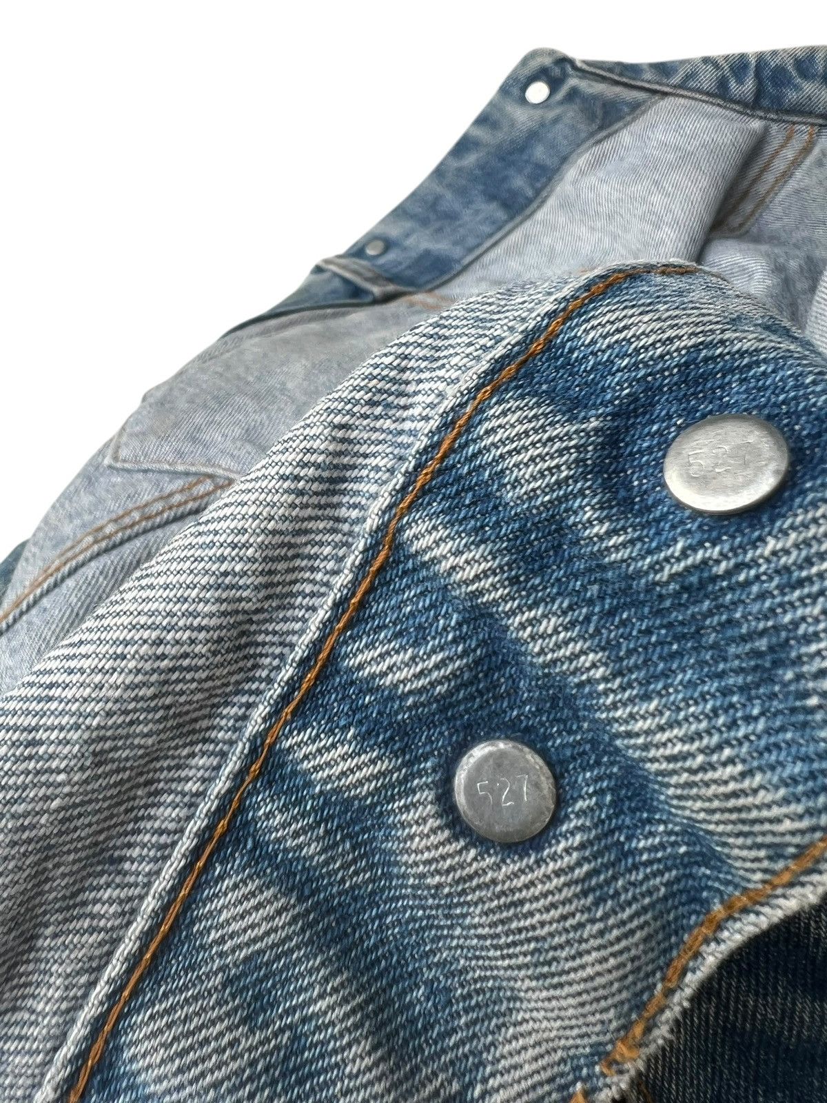Levi's Trashed VTG 70s Levi’s Type 3 Distress Denim Trucker Jacket Size US L / EU 52-54 / 3 - 17 Thumbnail