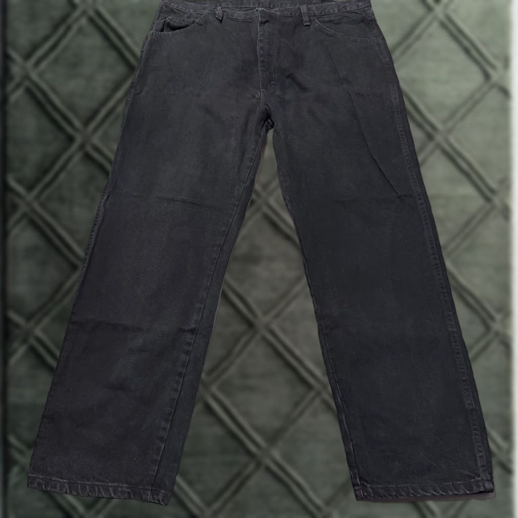 Vintage VINTAGE Rustler Jeans Men Black Denim Pockets High Rise Relaxed Straight 40x30 Size US 40 / EU 56 - 1 Thumbnail