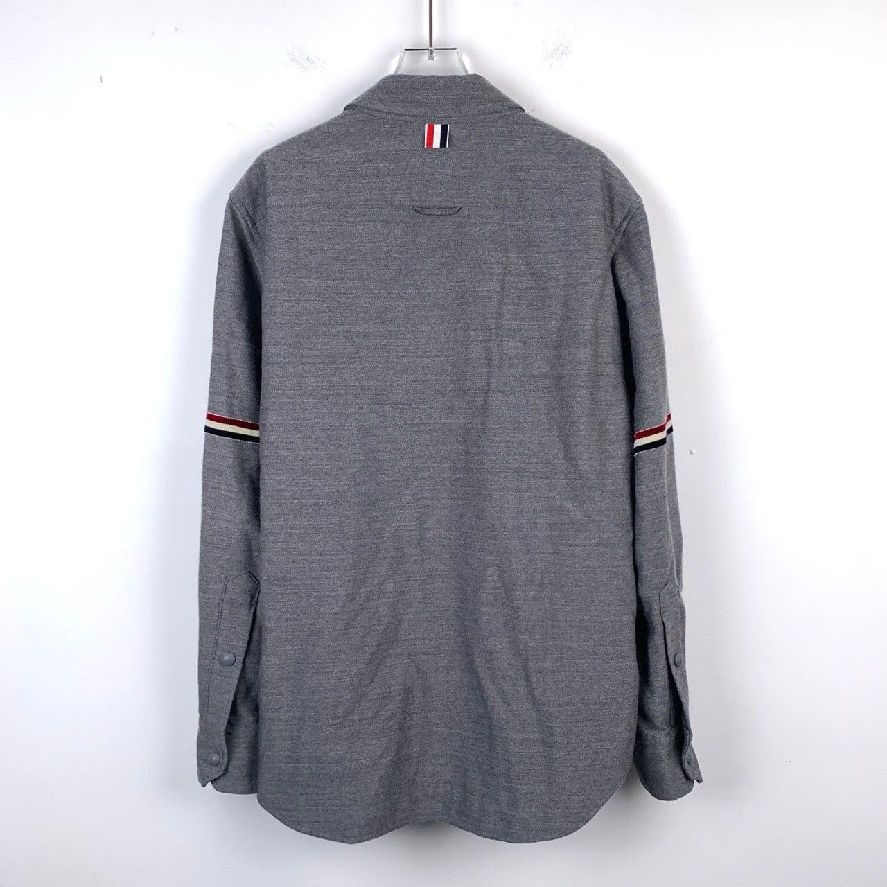 Thom Browne Thom Browne Classic Dual Sleeve Tag Gray Long-Sleeve Shirt Size US S / EU 44-46 / 1 - 2 Thumbnail