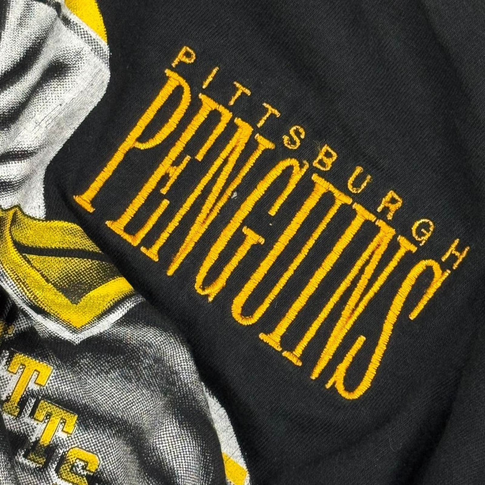 Nutmeg × Vintage VINTAGE 90S SINGLE STITCH NUTMEG NHL PITTSBURG PENGUINS TEE: Size US XL / EU 56 / 4 - 6 Thumbnail