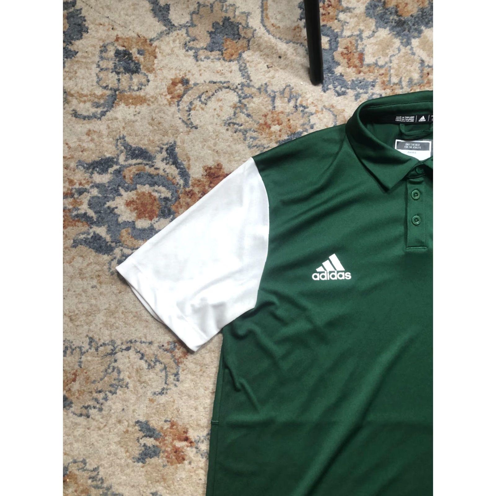 Adidas Adidas Polo Shirt Mens L Green White Ohio Football Parley Ocean Plastic Shirt Mens Large Colorblock Logo Football Size US L / EU 52-54 / 3 - 3 Thumbnail