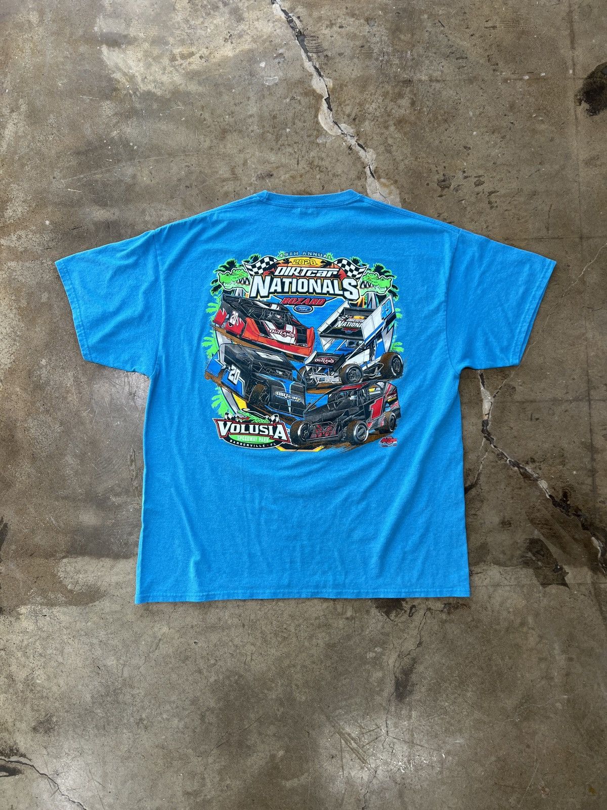 NASCAR × Vintage 2020 Ford Dirt Car Nationals Florida Racing Tee Sz. XL Size US XL / EU 56 / 4 - 2 Thumbnail