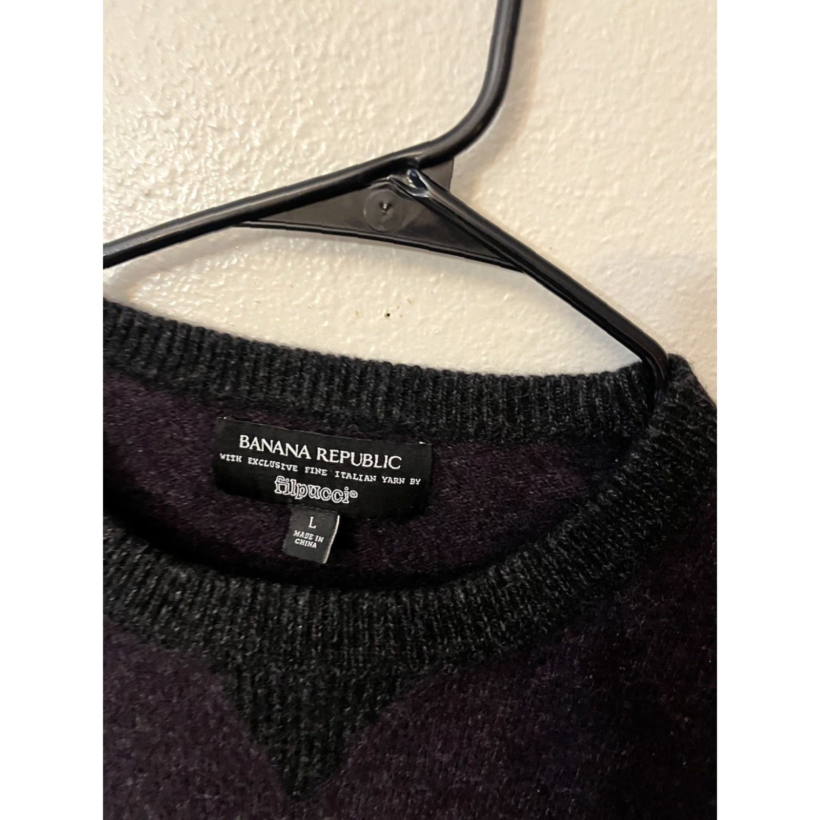 Banana Republic Banana Republic Sweater Mens Large Maroon Gray Filpucci Merino Wool Long Sleeve Size US L / EU 52-54 / 3 - 3 Thumbnail