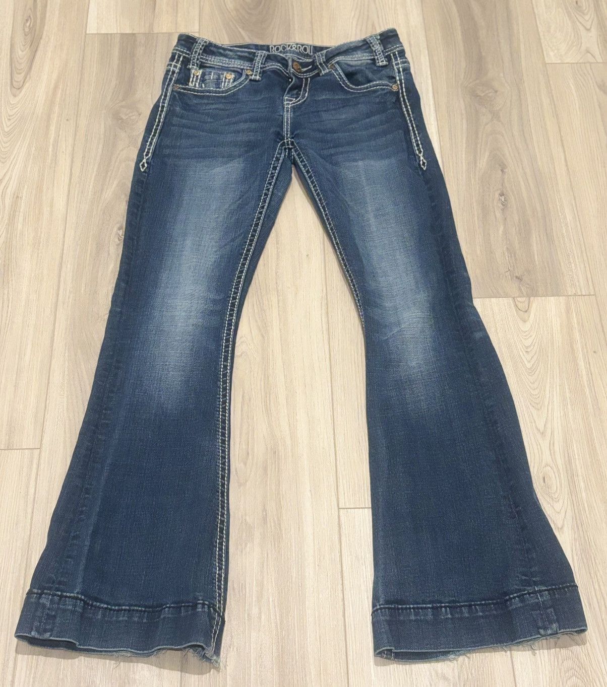 Other Rock & Roll Cowgirl Mid Rise Flared Leg Trouser Size 26" / US 2 / IT 38 - 1 Thumbnail