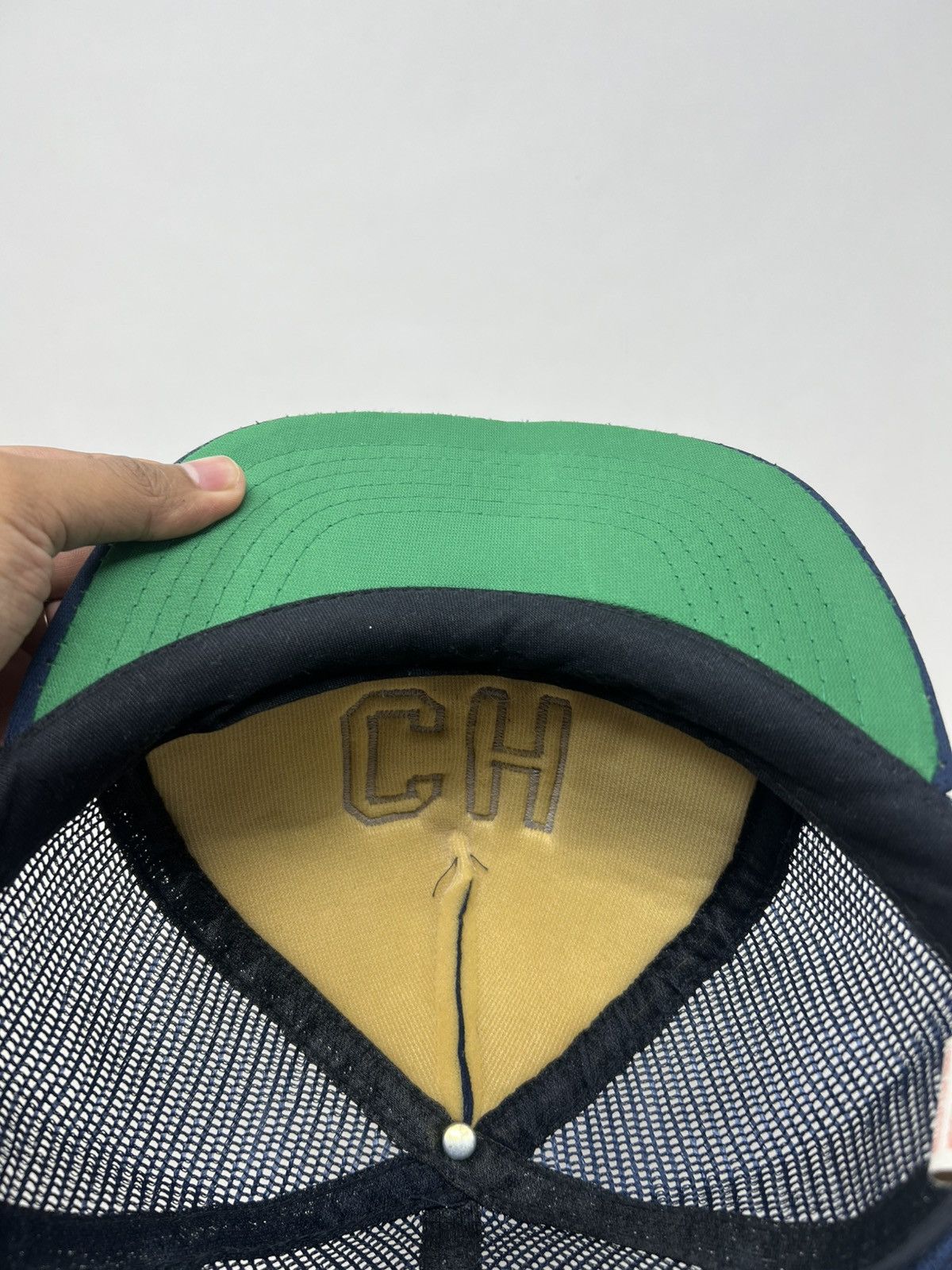 Vintage Vintage New Era CH Indigo Trucker Hat Size ONE SIZE - 8 Thumbnail