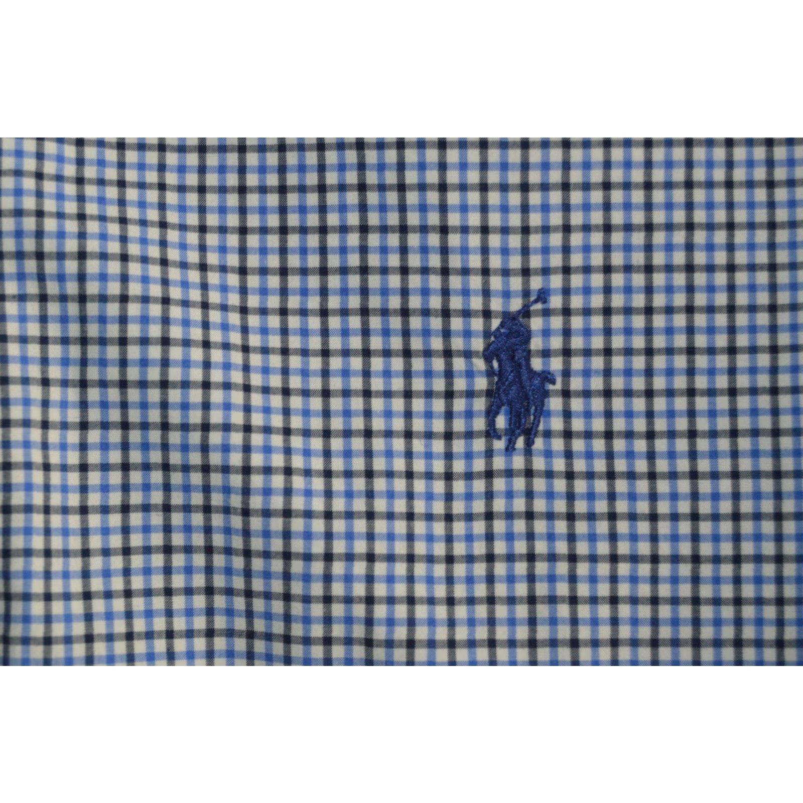 Polo Ralph Lauren POLO Ralph Lauren Shirt Men L/S Blue Plaid Cotton Button-Down, Size L, Classic Fit, Pony Embroidered, Vintage: No, 100% Cotton, Regular, Blue, Knit? Size US L / EU 52-54 / 3 - 3 Thumbnail
