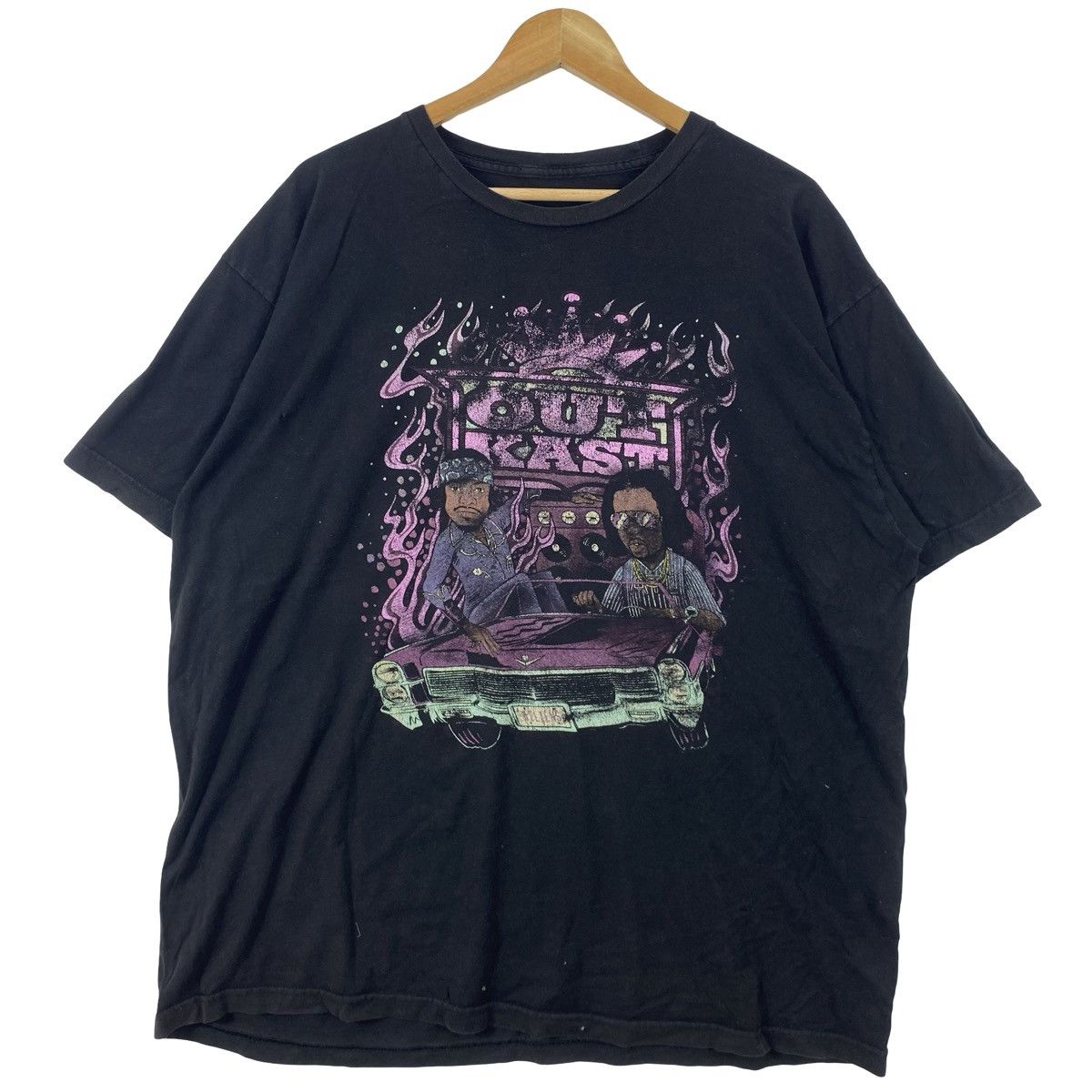 Vintage Vintage OUTKAST GRAPHIC Flame Car Print Hip Hop Size US XXL / EU 58 / 5 - 5 Thumbnail