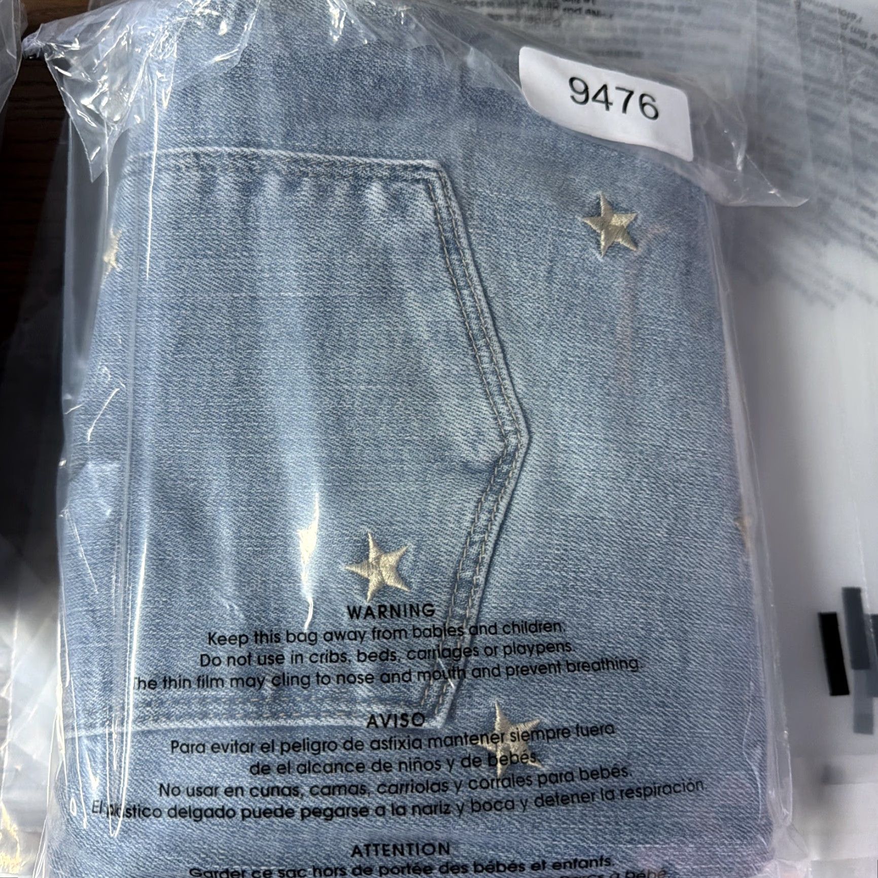 Denime Judy Blue Jeans Skinny High-Rise Star Embroidered Denim 32 Regular Women's Blue Star Pattern 88264 Size 28" / US 6 / IT 42 - 6 Thumbnail