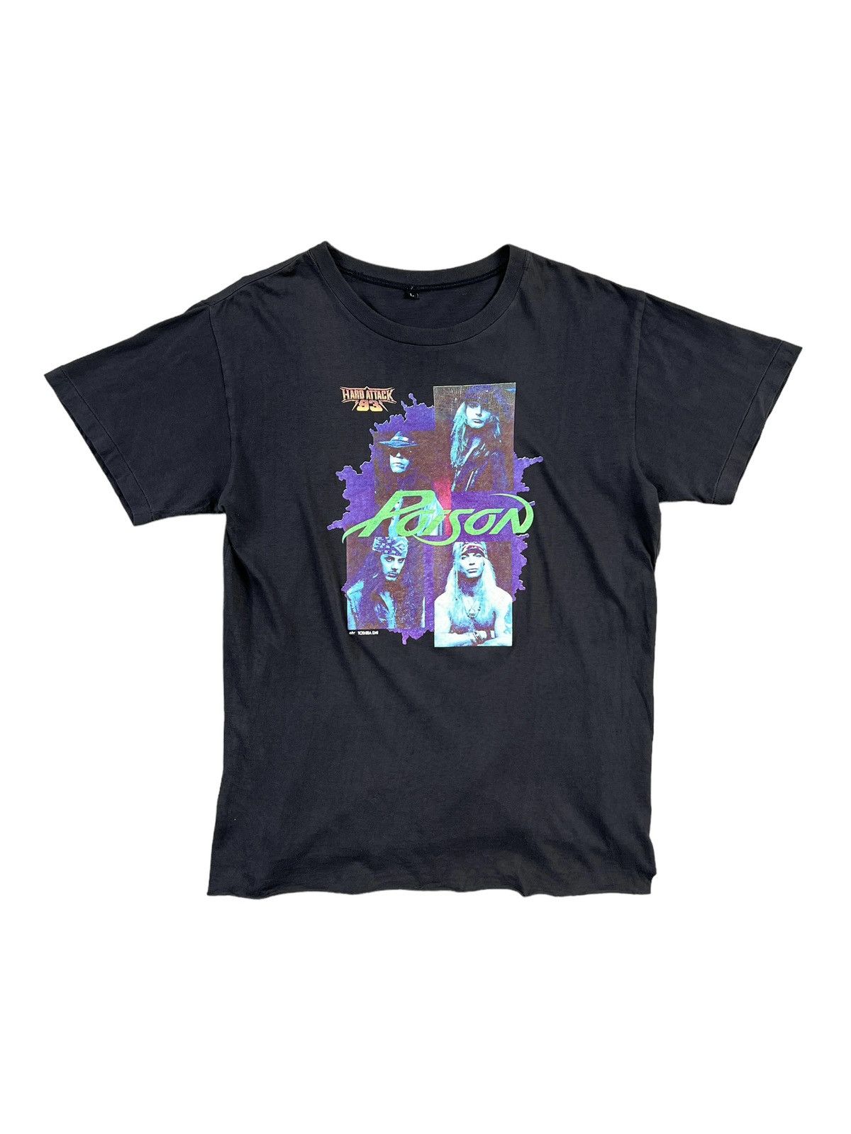 Band Tees × Vintage Vintage 1993 Poison Hard Attack Tour Promo Tee Size US L / EU 52-54 / 3 - 1 Thumbnail