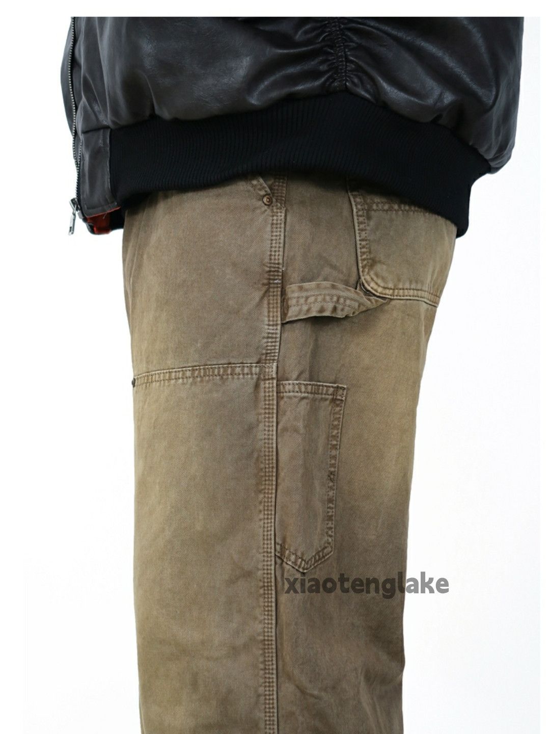 Designer × Jean × Vintage washed faded loose baggy rusty carpenter cargo jeans Size US 34 / EU 50 - 5 Thumbnail