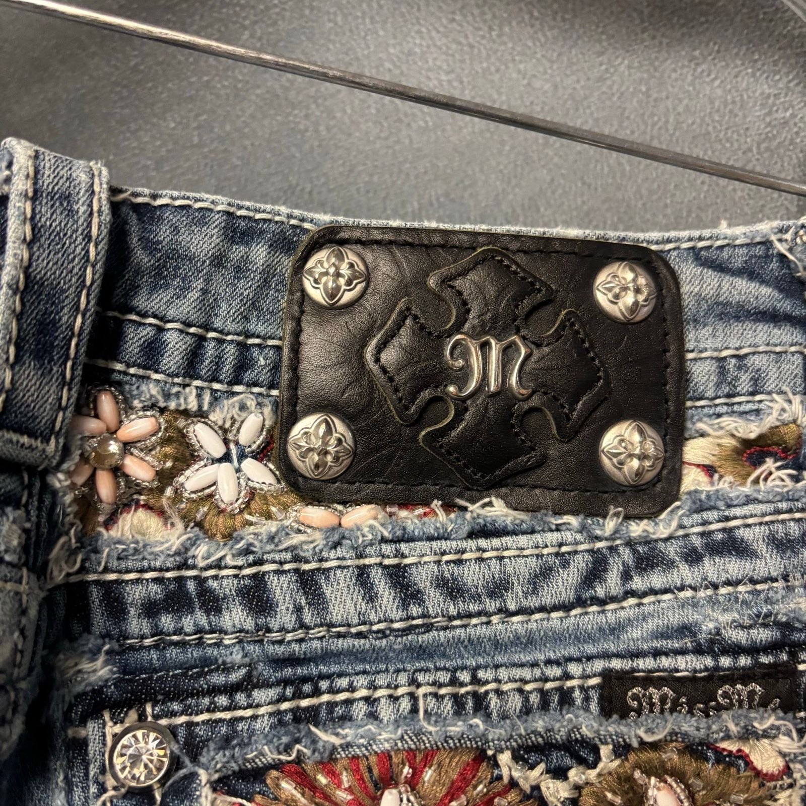 Miss Me Miss Me Studded Embellished Jeans Distress Signature Bootcut Size 30" / US 8 / IT 44 - 6 Thumbnail