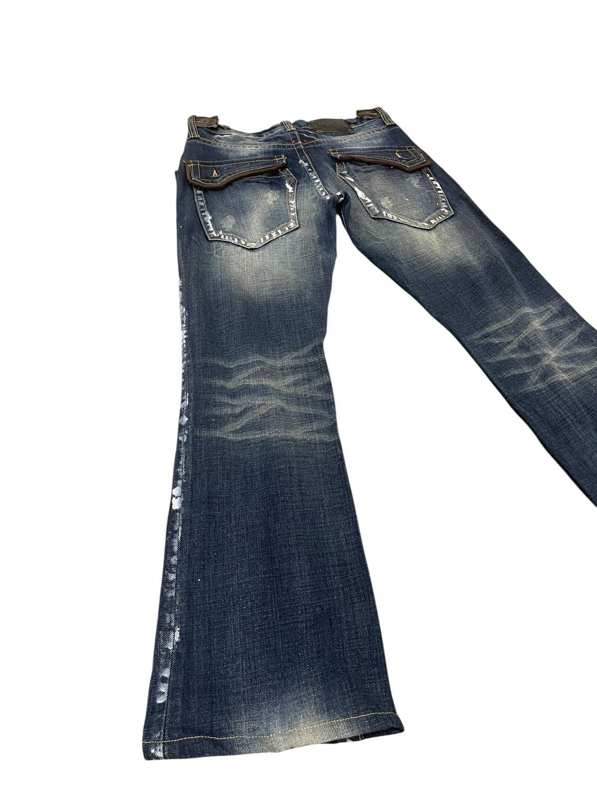 Japanese Brand Flare Jeans Semantic Design Faded Boot Cut 1🟦8 Size US 32 / EU 48 - 12 Thumbnail