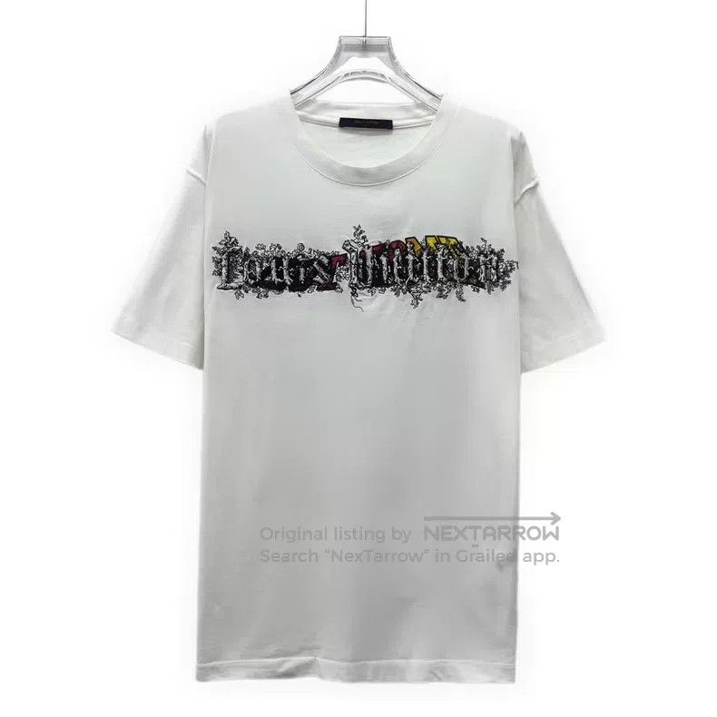 Louis Vuitton Louis Vuitton White logo printed crew neck short sleeve T- Size US L / EU 52-54 / 3 - 1 Thumbnail