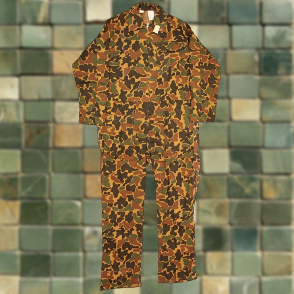 Hunter VINTAGE Mens VTG 70s NOS Duck Hunter Camo Coveralls Sz S 1970s Hunting Camouflage Green 31 Inseam) Size US 29 - 1 Thumbnail