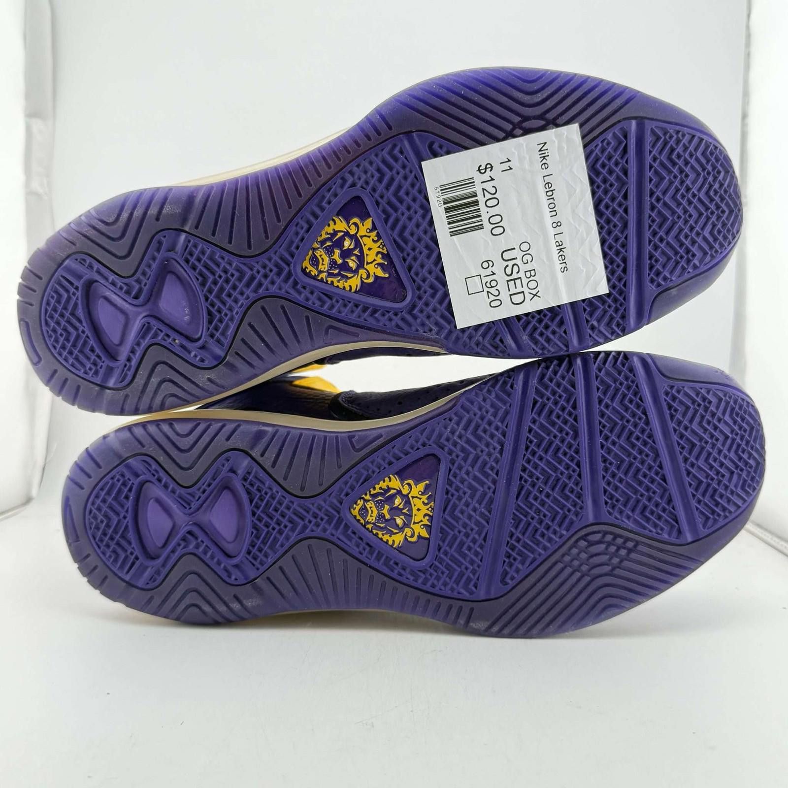 Nike Nike LeBron 8 Lakers US 11 Used with Box DC8380 Size US 11 / EU 44 - 6 Thumbnail