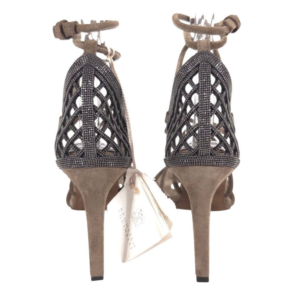 Brunello Cucinelli Brunello Cucinelli Monili Cage Suede Lace Up Heel US 6 EU 36 Size US 6 / IT 36 - 6 Thumbnail