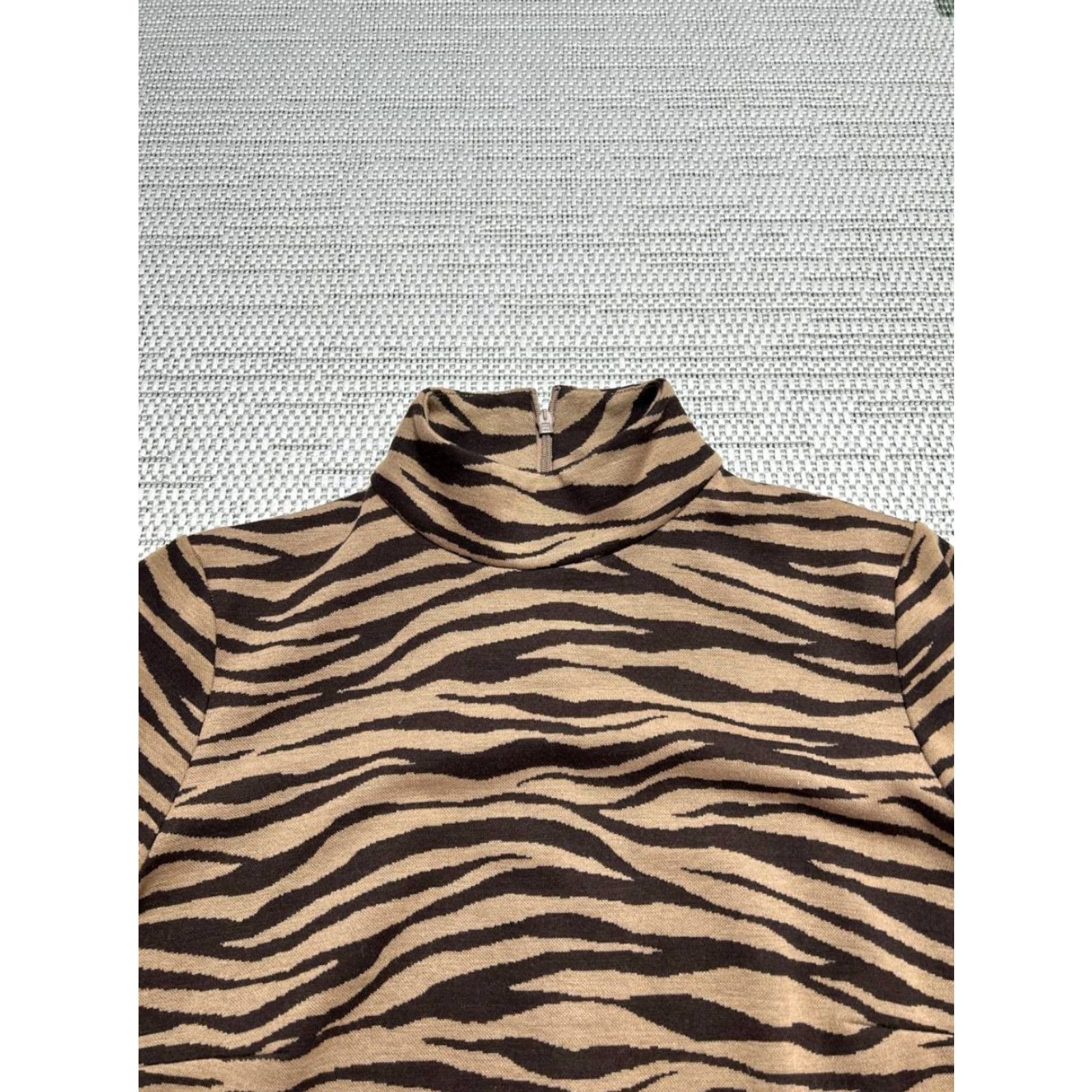 Vintage Tuckernuck Sweater Dress Womens XS Brown Pullover Knit Long Sleeve Turtleneck Winter Fall Casual Dressy Size XS / US 0-2 / IT 36-38 - 2 Thumbnail