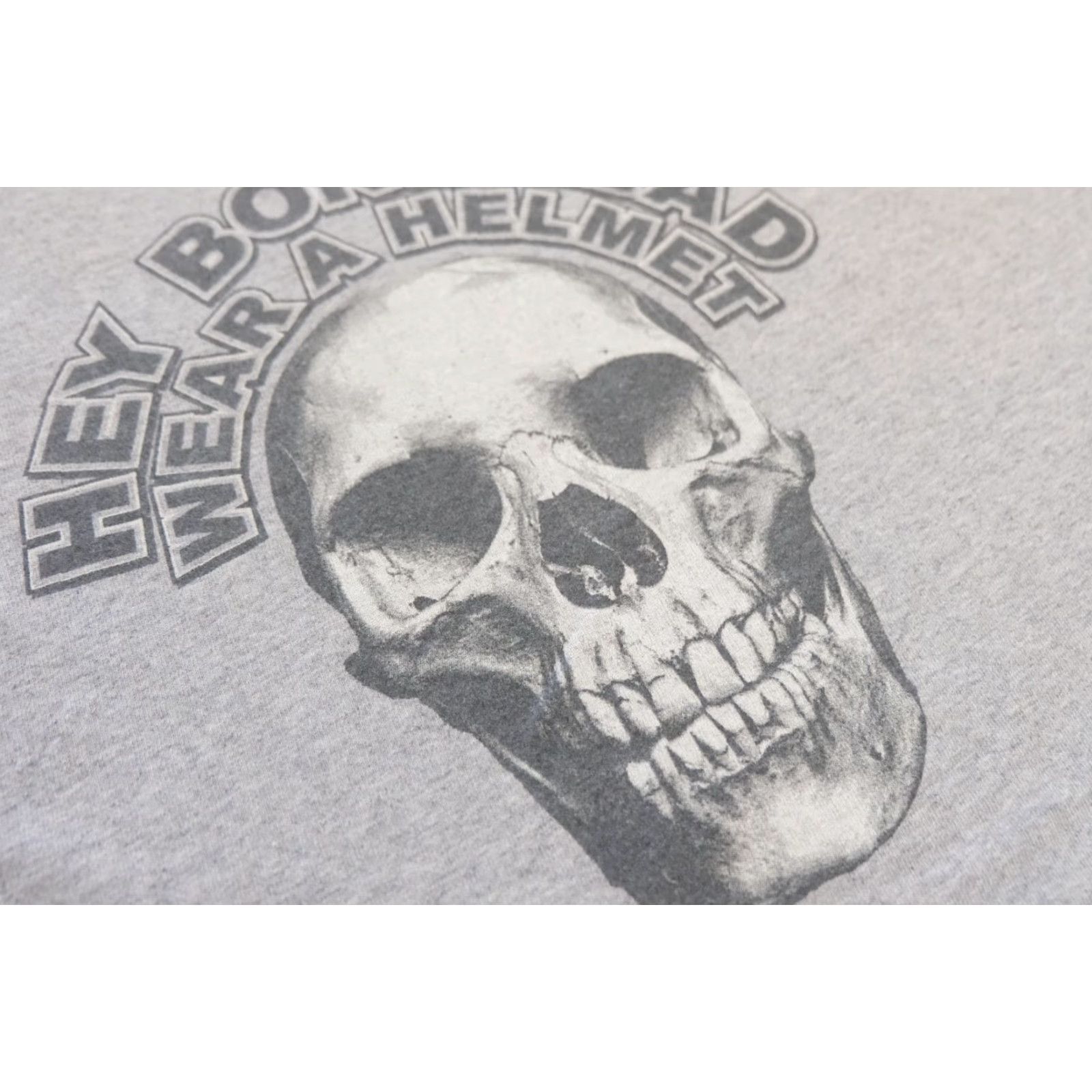 Anvil VINTAGE Anvil MOTORCYCLE SKULL Y2K OKLAHOMA BRAIN INJURY ASSOCIATION T SHIRT XL Gray Men's Short Sleeve Crew Neck Size US XL / EU 56 / 4 - 4 Thumbnail