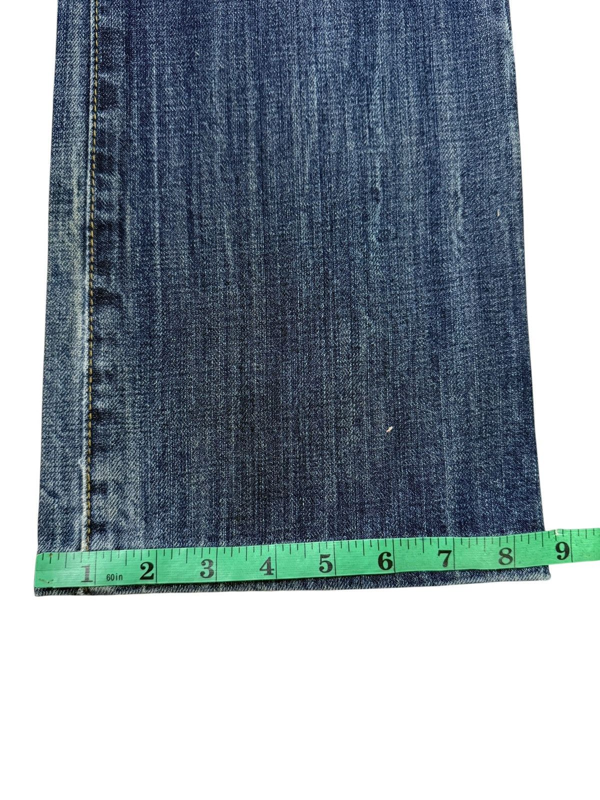 Japanese Brand Flared Jeans Russ.k Distressed Denim Nice Design Boot Cut Size US 33 - 14 Thumbnail