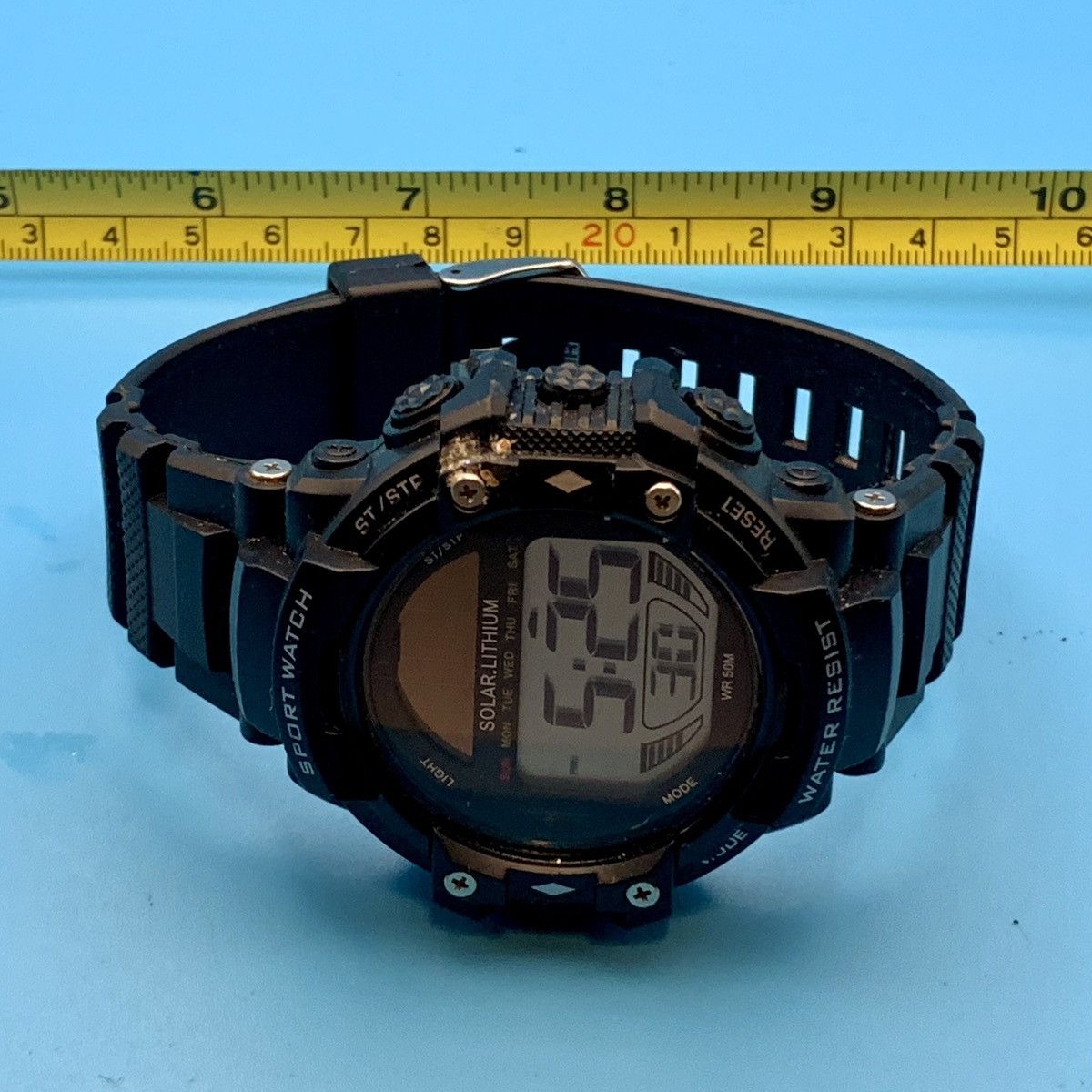 Other Men’s 82-102 Digital Wristwatch Working NOT SOLAR POWERED Size ONE SIZE - 15 Thumbnail