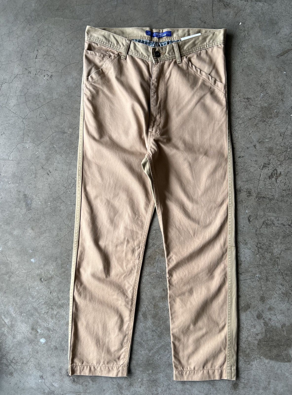 Junya Watanabe Junya Watanabe - S/S’10 Two Tone Cinch Back Chino Pants Size US 32 / EU 48 - 1 Thumbnail