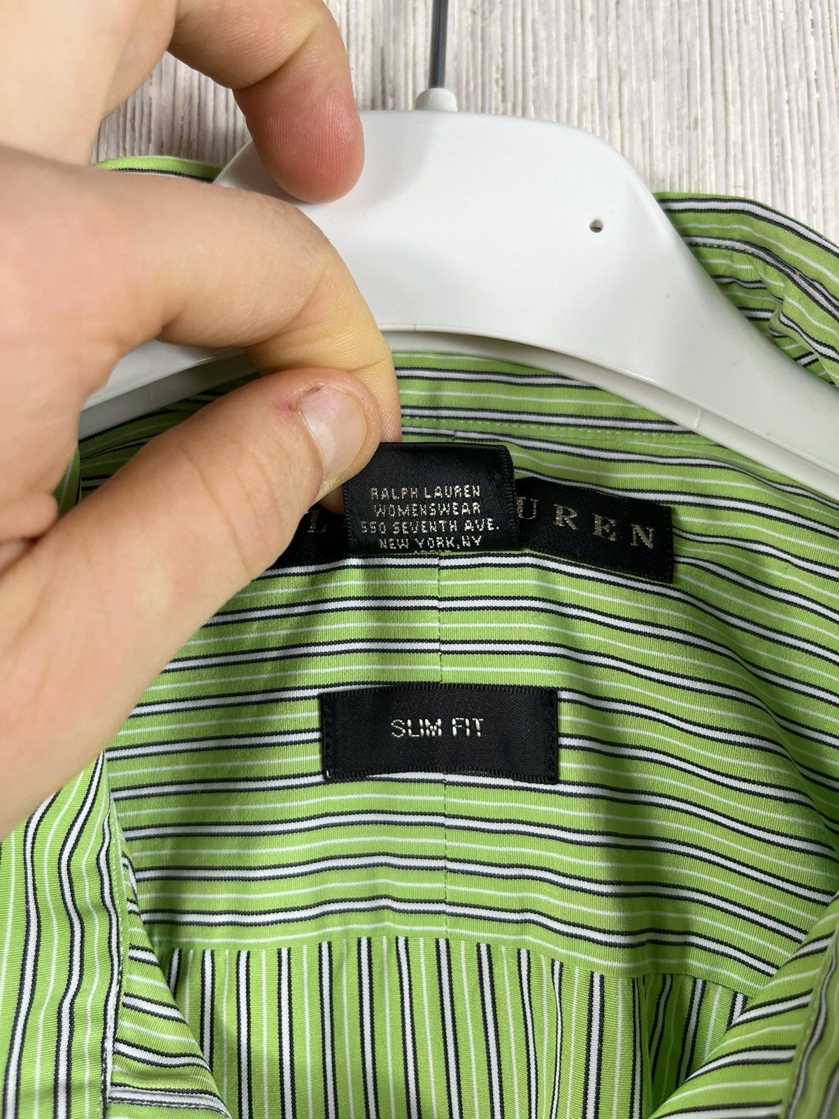 Polo Ralph Lauren × Ralph Lauren × Ralph Lauren Black Label Ralph Lauren black label classic lime striped shirt casual Size XL / US 12-14 / IT 48-50 - 18 Thumbnail