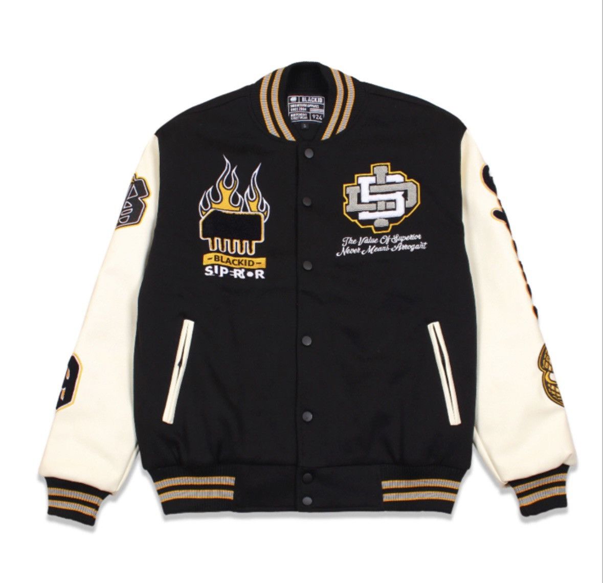 image of Limited Varsity Jacket Eagle Jacket Varsity Streetwear in Black, Men's (Size Large)