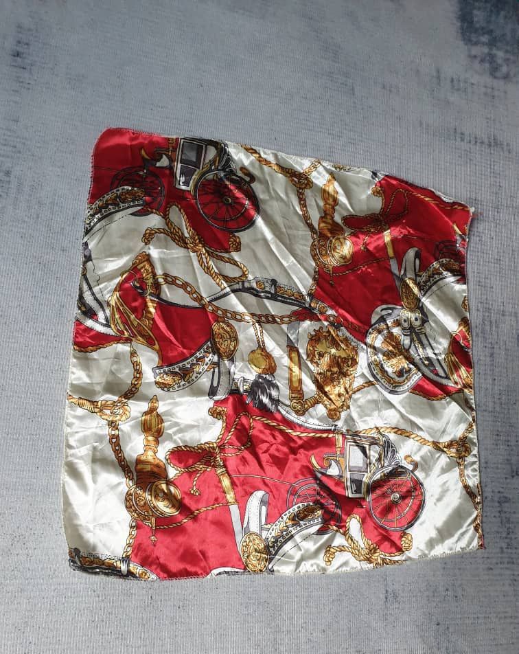 Japanese Brand Unnamed baroque style Red colour handkerchief Size ONE SIZE - 4 Thumbnail