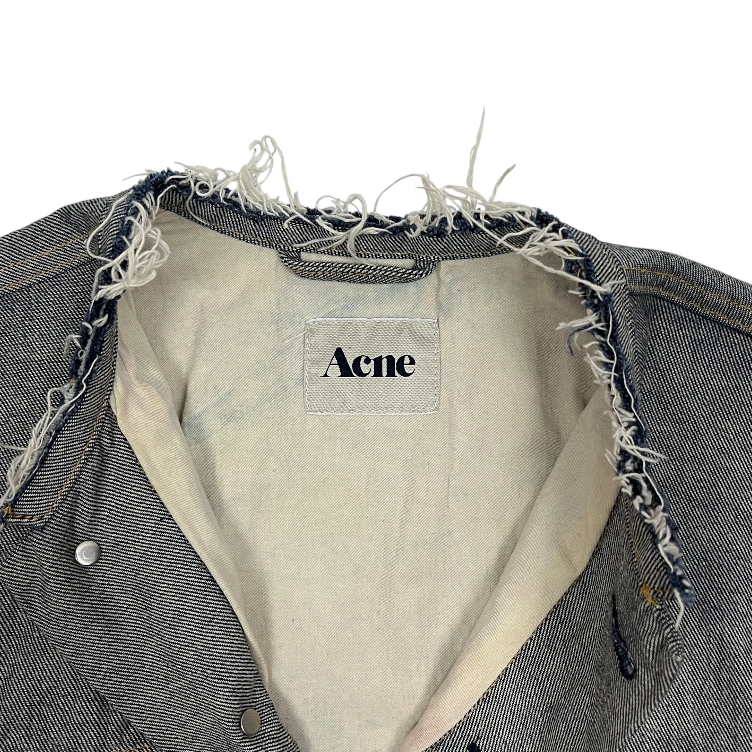 Acne Studios Women's Distressed Acne Studios Two Tone Denim Jacket Size S / US 4 / IT 40 - 4 Thumbnail