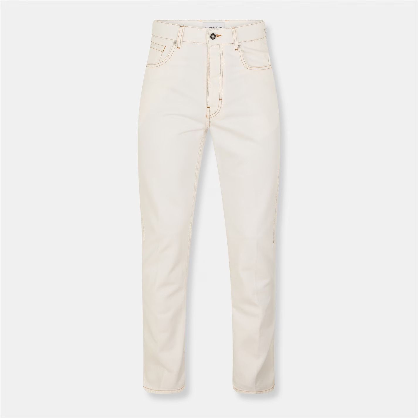 Givenchy o1g2r1mq0426 Straight Leg Jeans in Ivory Size US 36 / EU 52 - 1 Thumbnail