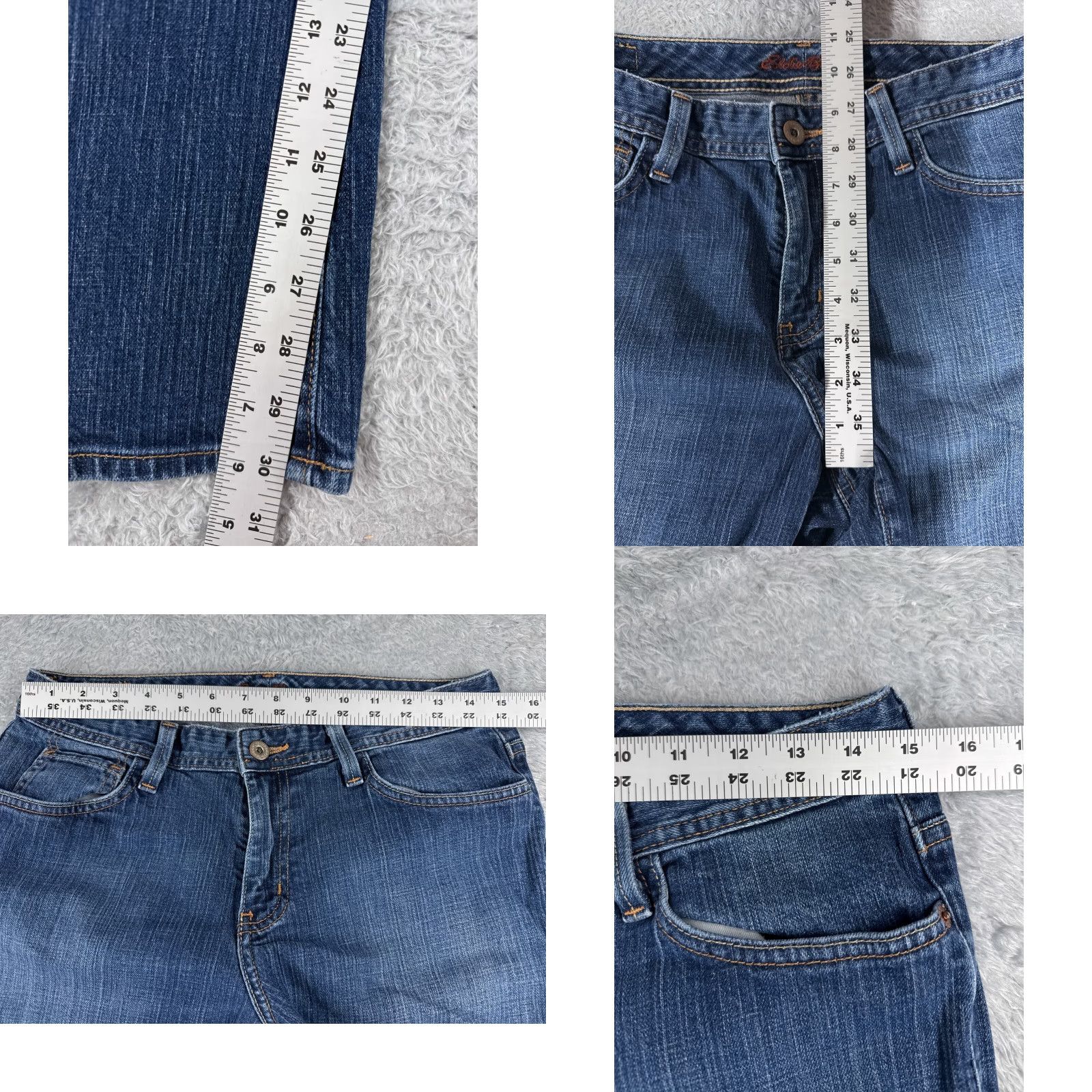 Eddie Bauer Eddie Bauer Jeans Womens 8 Blue Denim Bootcut Mid Rise Cotton Blend 28x30 Jeans Women Classic 30 Inseam Blue Cowboy Southwestern American 90s Womens Size 30" / US 8 / IT 44 - 8 Thumbnail