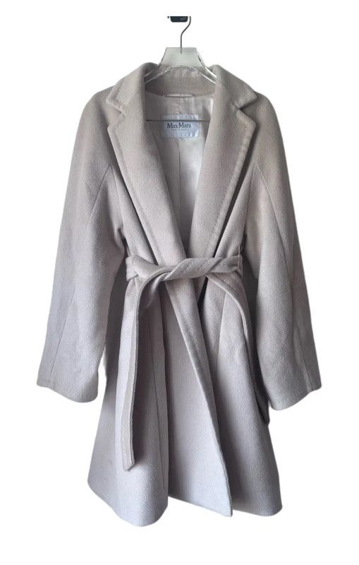 Max Mara MaxMara Camel Wool Mid-Length Coat for Women 0089 Size M / US 6-8 / IT 42-44 - 1 Thumbnail