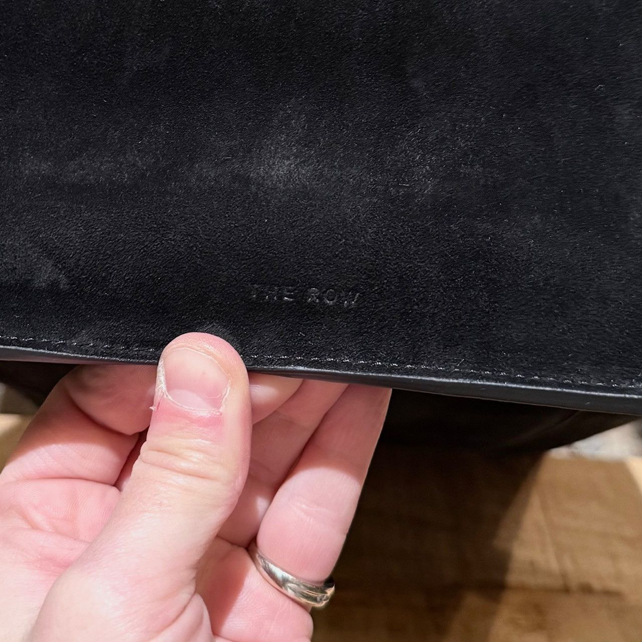 The Row The Row Black Suede Soft Margaux 17 Bag Size ONE SIZE - 8 Thumbnail
