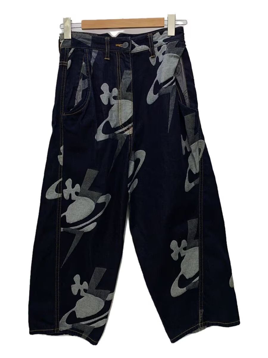 Vivienne Westwood Multi Orb Wide Leg Denim Jeans Size 28" / US 6 / IT 42 - 1 Thumbnail