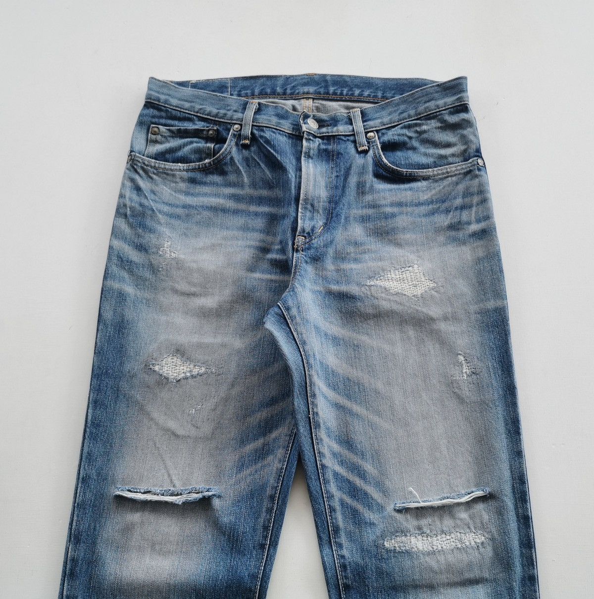 Edwin Edwin White Label KS0003 Distressed Denim Shorts Size US 32 / EU 48 - 3 Thumbnail