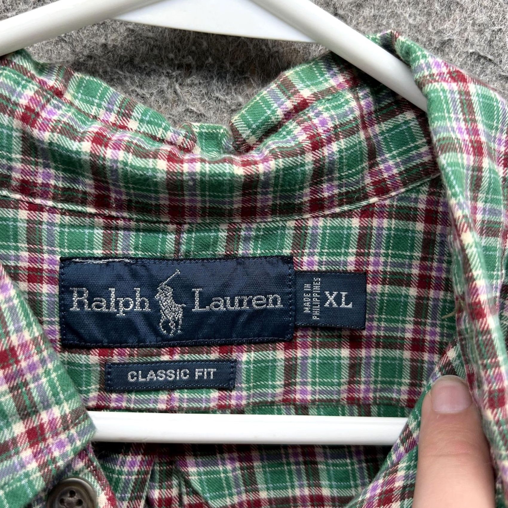 Ralph Lauren Ralph Lauren Shirt Mens XL Green Plaid Long Sleeve Button Front Casual Woven Size US XL / EU 56 / 4 - 2 Thumbnail