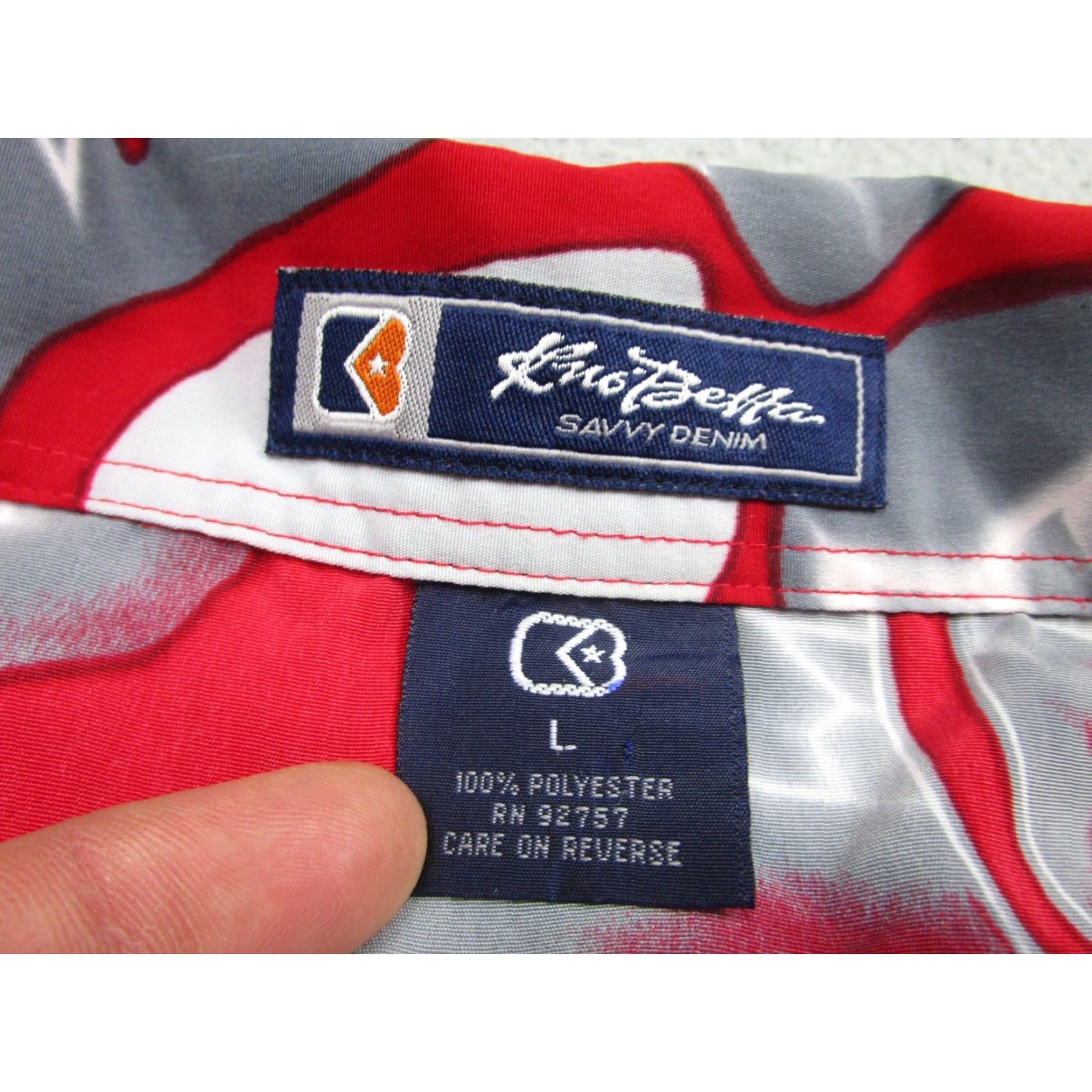 Gloverall Kno Betta VINTAGE Shirt mens L Red Gray Hip Hop Rap y2k All Over Print AOP Baggy Button-Up Size US L / EU 52-54 / 3 - 6 Thumbnail