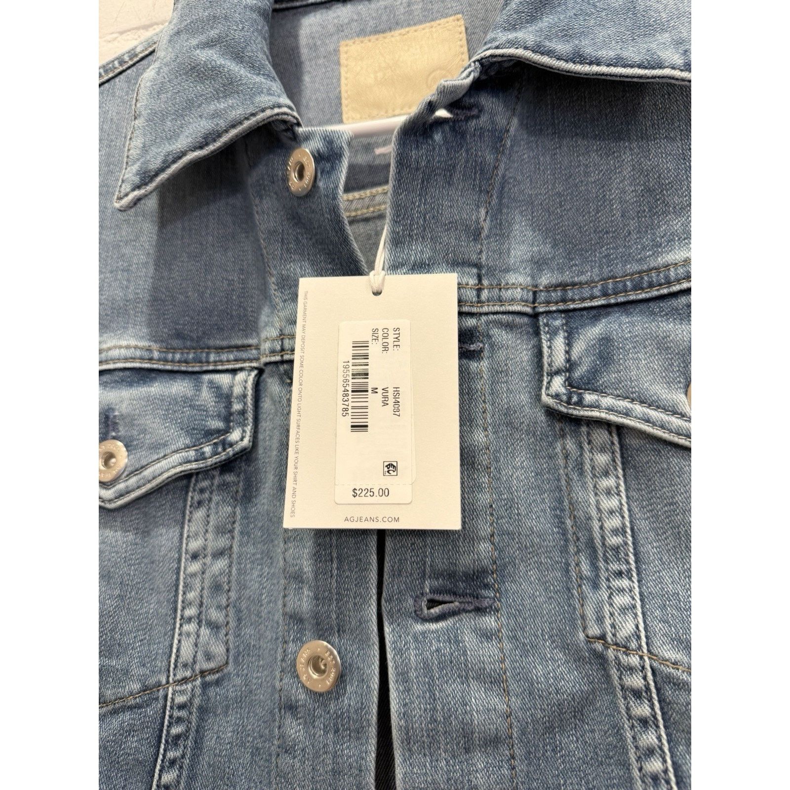 AG Adriano Goldschmied NWT Adriano Goldschmied Robyn Denim Jacket Size M *$225* Size M / US 6-8 / IT 42-44 - 2 Thumbnail